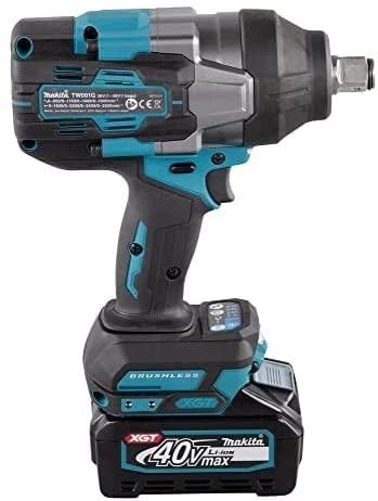 Makita TW001GM201 Smūginis veržliasukis XGT, 3/4", 1800Nm, 2xLED, bešepetėlinis variklis, 2X4,0Ah, greitasis kroviklis; MAKPAC lagaminas