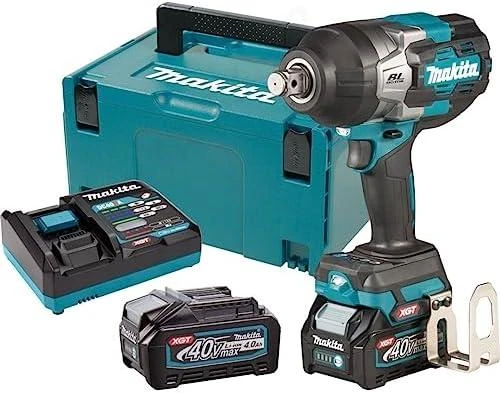 Makita TW001GM201 Smūginis veržliasukis XGT, 3/4", 1800Nm, 2xLED, bešepetėlinis variklis, 2X4,0Ah, greitasis kroviklis; MAKPAC lagaminas