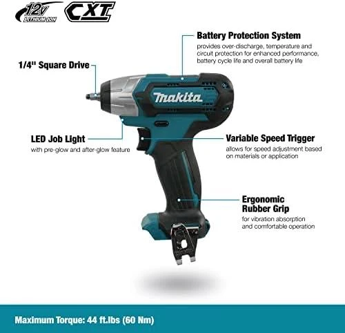Makita TW060DZ veržliasukis su technine schema