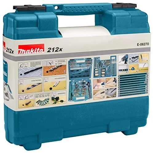 MAKITA antgalių ir grąžtų rinkinys E-06270, 212 vnt