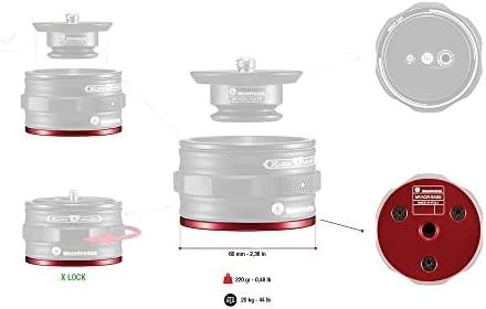 Manfrotto MOVE adapterio techninė schema su matmenimis