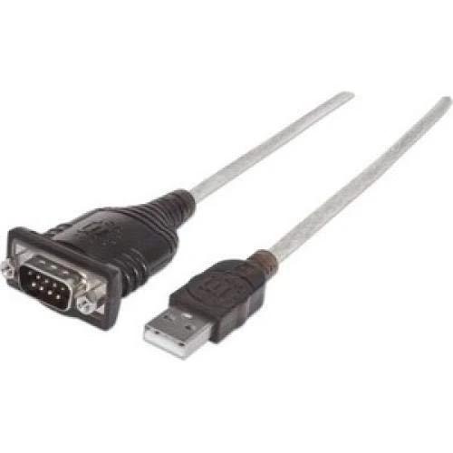 StarTech Manhattan 151856 serijinis kabelis Sidabras 0,45 m USB A Serial/COM/RS232/DB9