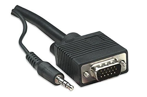 VGA ir 3,5 mm garso kabelio jungtis