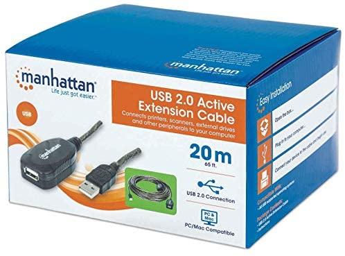StarTech MANHATTAN didelės spartos USB aktyvusis prailginimo laidas su grandine, vyriškas / moteriškas, 20,0 m, 150958