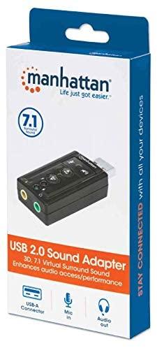 MANHATTAN 152341 Manhattan garso plokštė Hi-Speed USB virtuali 7.1 3D su garsumo valdymu