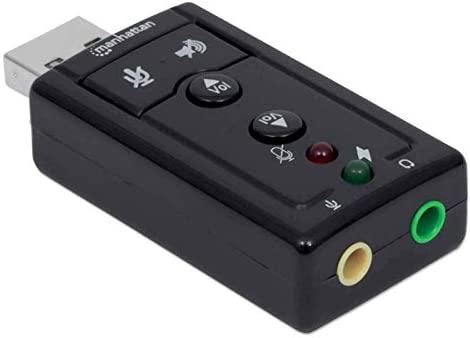 MANHATTAN 152341 Manhattan garso plokštė Hi-Speed USB virtuali 7.1 3D su garsumo valdymu