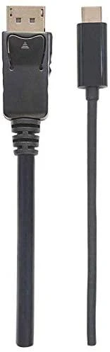 Manhattan 152464 vaizdo kabelio adapteris 2 m C tipo USB DisplayPort Juoda