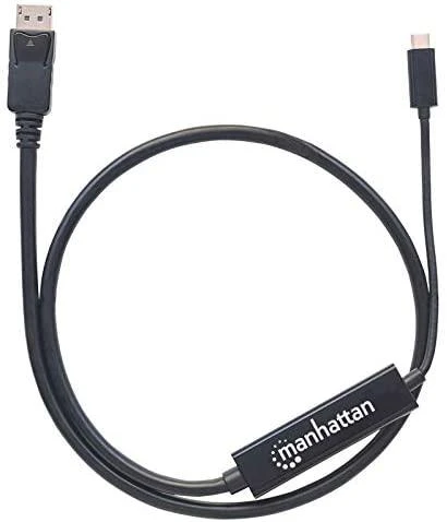 Manhattan 152464 vaizdo kabelio adapteris 2 m C tipo USB DisplayPort Juoda