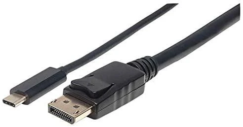 Manhattan 152464 vaizdo kabelio adapteris 2 m C tipo USB DisplayPort Juoda