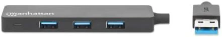 Manhattan 164900 sąsajos šakotuvas USB 3.2 Gen 1 (3.1 Gen 1) Type-A 5000 Mbit/ai Juoda