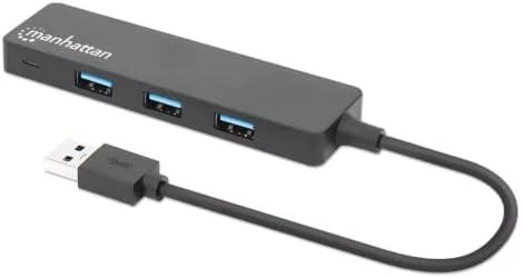 Manhattan 164900 sąsajos šakotuvas USB 3.2 Gen 1 (3.1 Gen 1) Type-A 5000 Mbit/ai Juoda