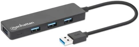 Manhattan 164900 sąsajos šakotuvas USB 3.2 Gen 1 (3.1 Gen 1) Type-A 5000 Mbit/ai Juoda