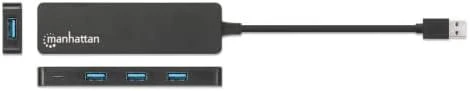 Manhattan 164900 sąsajos šakotuvas USB 3.2 Gen 1 (3.1 Gen 1) Type-A 5000 Mbit/ai Juoda