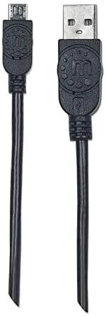 StarTech Manhattan 1,8m USB 2.0 A/Micro-B USB laidas 1,8m USB A Micro-USB B Juoda