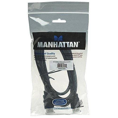 StarTech MANHATTAN 323215 Manhattan Monitorius Cable HDMI/HDMI 1.4 Ethernet 2m Juodas Nikeliuoti kontaktai