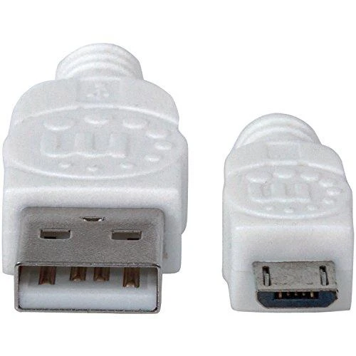 Manhattan 324069 USB kabelis 1,8 m 2.0 USB A Micro-USB B Balta