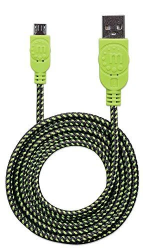 Manhattan MH 352765 USB 2.0 kab. A male to Micro B male USB Juodas/Žalias Braided 1.8m
