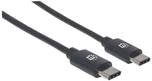 Kabelis USB Manhattan USB-C - USB-C 1 m Juodas (353526)