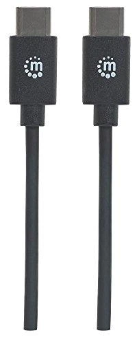 MANHATTAN  354905 SuperSpeed USB-C Device Cable USB 3.2 Gen 1, Type-C Male to Type-C Male, 5 Gbps, 2 m, Juodas