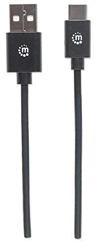 StarTech MANHATTAN USB 2.0, Type-A Male to Type-C Male, 480 Mbps, 2,0 m, Juodas, 354929