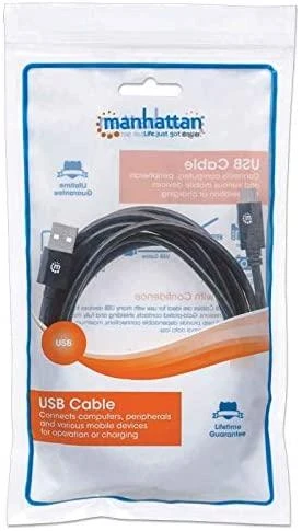Manhattan 354936 USB kabelis 3 m 2.0 USB C USB A Juoda