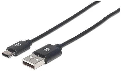 „Intracom MANHATTAN USB 3.1 Gen 1“ įrenginio kabelis 2 m A tipo kištukas iki C tipo kištukas 5 Gbps Juodas