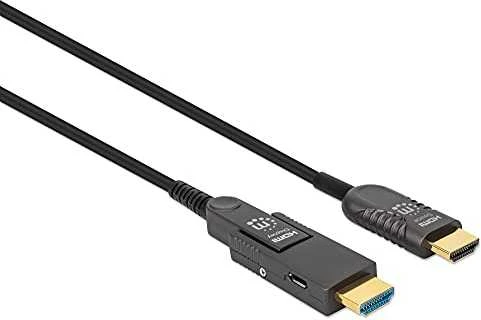 Manhattan 355537 HDMI kabelis 50 m HDMI A tipo (standartinis) HDMI D tipo (Mikro) Juoda
