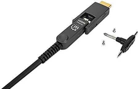 Manhattan 355537 HDMI kabelis 50 m HDMI A tipo (standartinis) HDMI D tipo (Mikro) Juoda