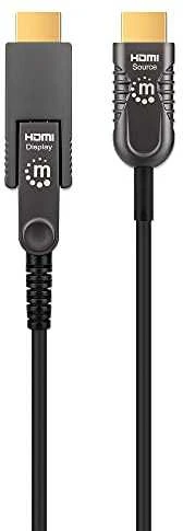 Manhattan 355537 HDMI kabelis 50 m HDMI A tipo (standartinis) HDMI D tipo (Mikro) Juoda