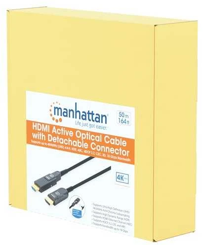 Manhattan HDMI šviesolaidinis kabelis, pakuotė