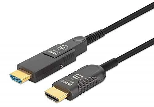 Manhattan HDMI šviesolaidinis kabelis su nuimama jungtimi 50m