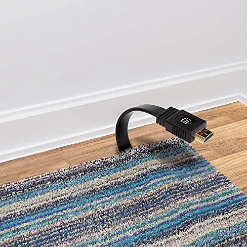 MANHATTAN HDMI cable 4K/60Hz M/M 1.0m HDR, HEC, ARC, Gold-plated Contacts, Juodas, 355605