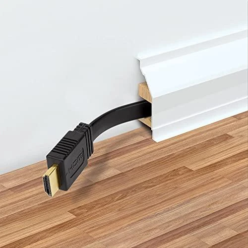 Plokščias HDMI kabelis grindjuostėje
