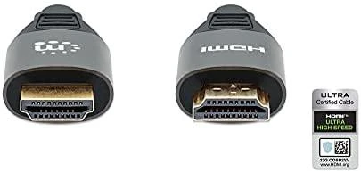 Intracom MANHATTAN 8K 60Hz sertifikuotas ypač didelės spartos HDMI laidas su eternetu 2 m