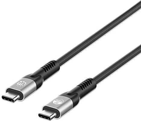 Kabelis USB Manhattan USB-C - USB-C 1 m Juodas (356374)
