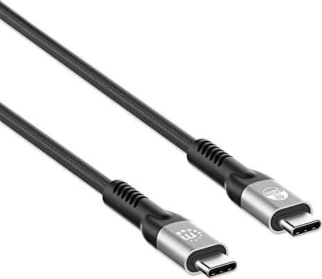 Kabelis USB Manhattan USB-C - USB-C 1 m Juodas (356374)