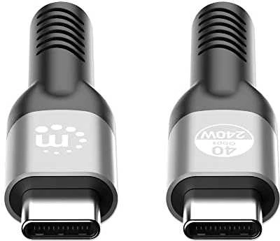 Kabelis USB Manhattan USB-C - USB-C 1 m Juodas (356374)