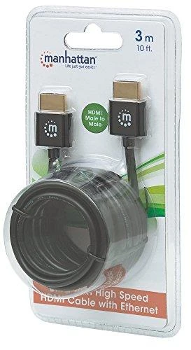 Manhattan HDMI – HDMI kabelis 3m juodas (394376)
