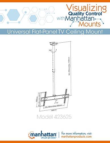 Manhattan 423625 TV laikiklis 177,8 cm (70") Juoda