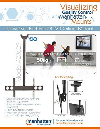 Manhattan 423625 TV laikiklis 177,8 cm (70") Juoda