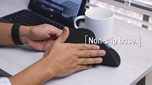Intracom MANHATTAN Wrist-Rest Pelės kilimėlis Ergonomiškas dizainas Kovoja su nuovargiu Neslystantis pagrindas Minkštas riešo atramas jaučiasi kaip gelis juodas