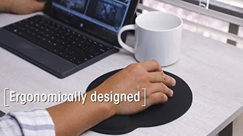 Intracom MANHATTAN Wrist-Rest Pelės kilimėlis Ergonomiškas dizainas Kovoja su nuovargiu Neslystantis pagrindas Minkštas riešo atramas jaučiasi kaip gelis juodas