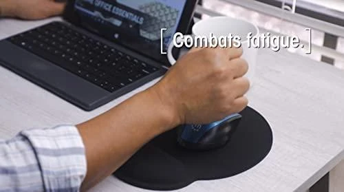 Intracom MANHATTAN Wrist-Rest Pelės kilimėlis Ergonomiškas dizainas Kovoja su nuovargiu Neslystantis pagrindas Minkštas riešo atramas jaučiasi kaip gelis juodas