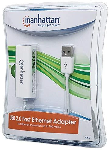 Manhattan 506731 kabelių sąsaja / invertavimo adapteris USB 2.0 RJ-45 Balta