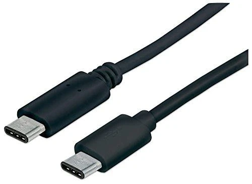 Kabelis USB Manhattan USB-C - USB-C 1 m Juodas (353342)