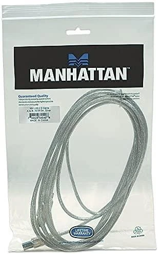 StarTech Manhattan 345408 USB kabelis 5 m 2.0 USB A USB B Sidabras