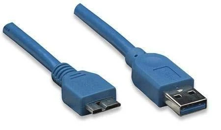 USB Manhattan USB-A - micro-B 2 m Mėlyna kabelis (325424)