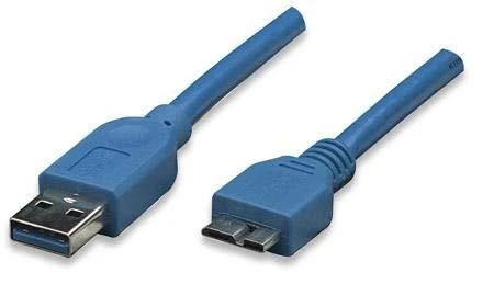 USB Manhattan USB-A - micro-B 2 m Mėlyna kabelis (325424)