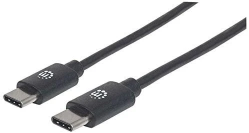 Manhattan 354899 USB kabelis 0,5 m 3.2 Gen 2 (3.1 Gen 2) USB C Juoda