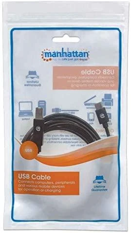 StarTech Manhattan Hi-Speed USB Type-C kabelis C Male / B Male, 2,0 m, Juodas, 354950